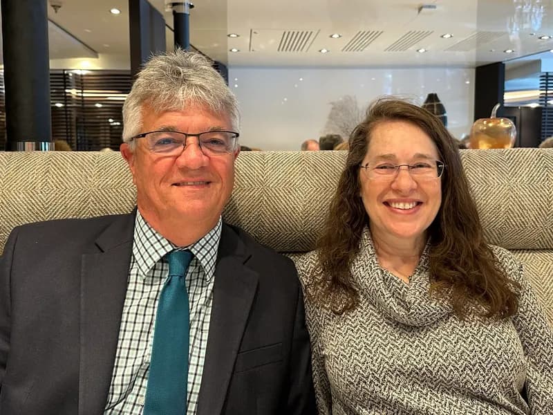 Jennifer and Bob dining on the Blue Danube