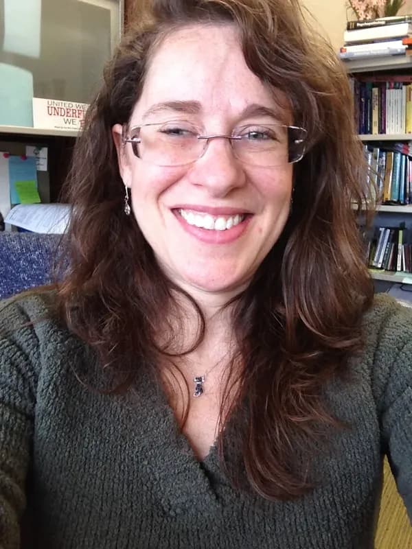 Jennifer in her office at SRU